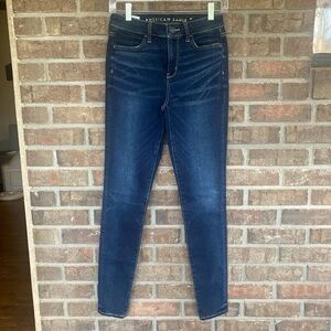 American Age Dark Blue Skinny Jeans - Clean Stretch Denim 4Tall